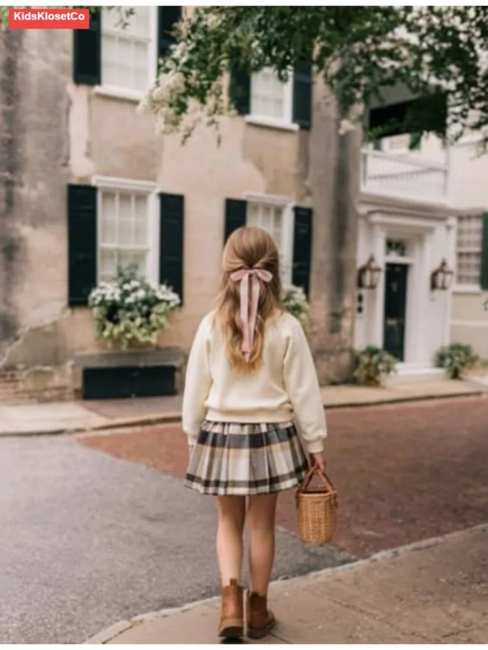 Girls 2-Piece Knit Sweater and Pleated Skirt Set Fall Winter Outfit